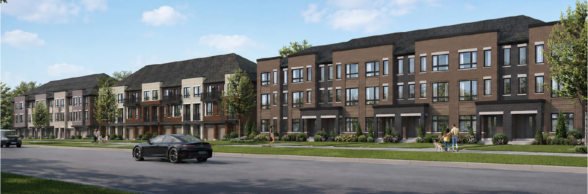 Derry Lane Towns streetscape rendering